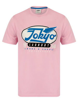 Passive Motif Jersey Grindle Crew-Neck T-Shirt in Light Pink - Tokyo Laundry