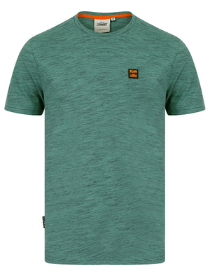 Fort Cotton Rich Crew Neck Space Dye T-Shirt in Green - Tokyo Laundry