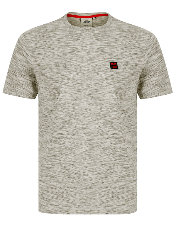 Fort Cotton Rich Crew Neck Space Dye T-Shirt in Grey - Tokyo Laundry