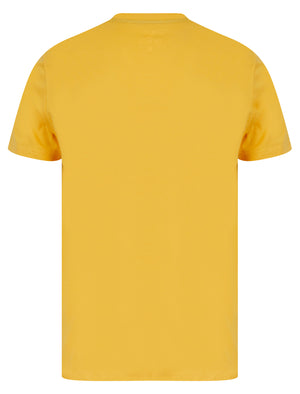 Ballycastle Motif Cotton Jersey T-Shirt in Golden Cream - South Shore