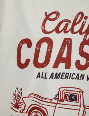 Ballycastle Motif Cotton Jersey T-Shirt in Marshmallow White - South Shore