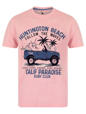 Newry Motif Cotton Jersey T-Shirt in Rose Shadow - South Shore