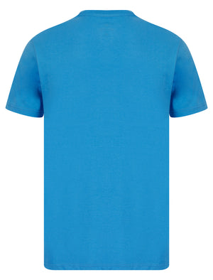 Belfast Motif Cotton Jersey T-Shirt in Azure Blue - South Shore