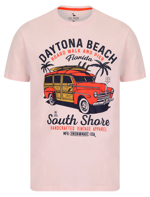 Belfast Motif Cotton Jersey T-Shirt in Blushing Pink - South Shore
