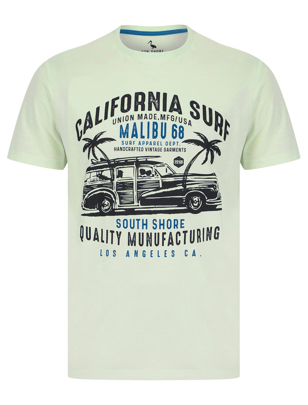 Armagh Motif Cotton Jersey T-Shirt in Hint Of Mint - South Shore
