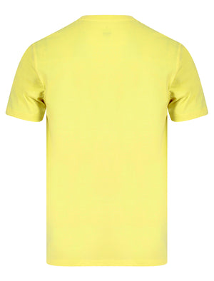 Armagh Motif Cotton Jersey T-Shirt in Pastel Yellow - South Shore