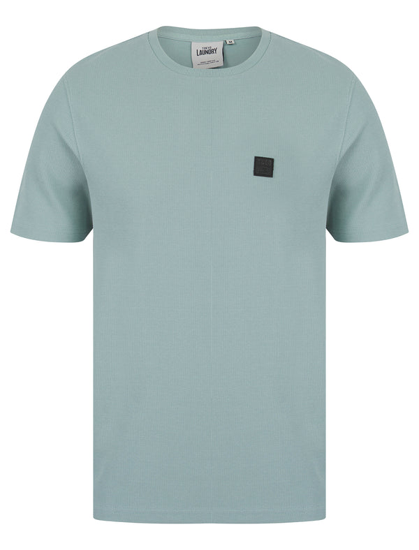 Tarot Cotton Blend Jersey Crew Neck T-Shirt in Arona Blue - Tokyo Laundry