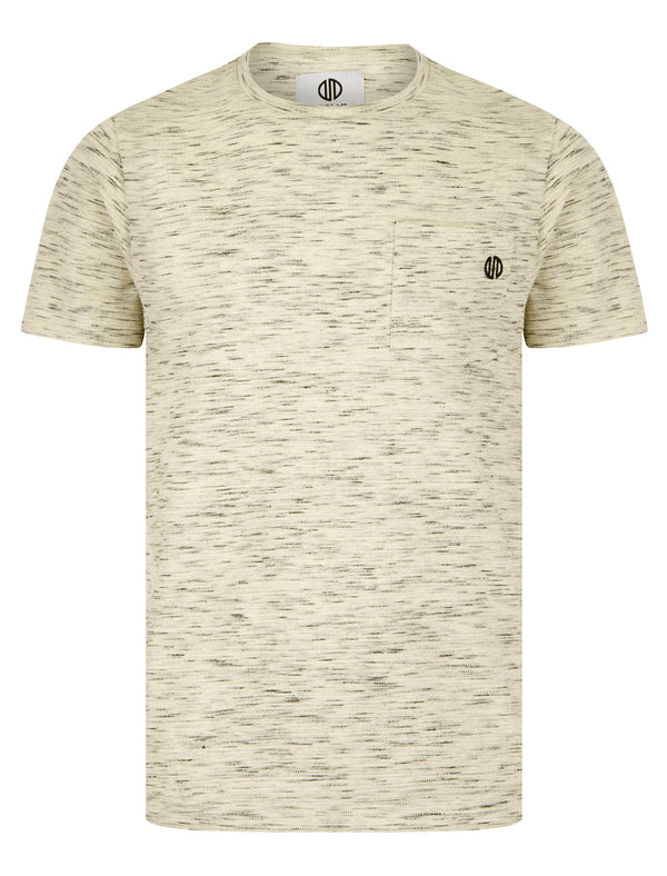 Dormant Cotton Rich Slub Injection Dye Crew Neck T-Shirt with Chest Pocket in Ecru - Nordam