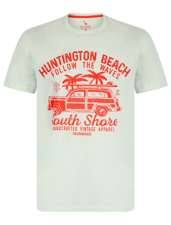 Colwell Motif Cotton Jersey T-Shirt in Hint Of Mint - South Shore