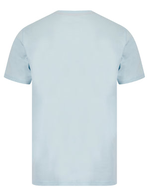 Derbyshire Motif Cotton Jersey T-Shirt in Omphalodes Blue - South Shore