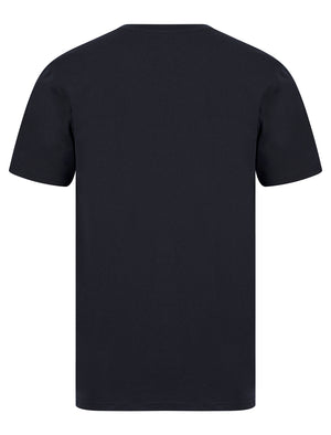 Derbyshire Motif Cotton Jersey T-Shirt in Sky Captain Navy - South Shore