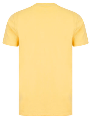 Mayfielding Motif Cotton Jersey T-Shirt in Golden Cream - South Shore