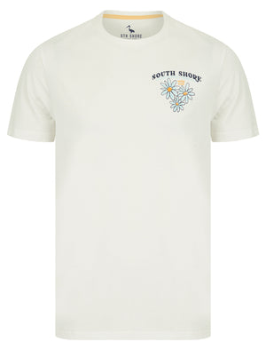 Stothard Reverse Print Motif Cotton Jersey T-Shirt in Snow White - South Shore