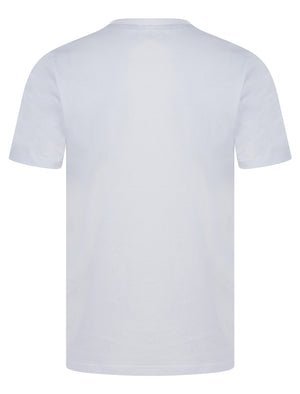 Cyprus Motif Cotton Jersey Crew Neck T-Shirt in Bright White - Tokyo Laundry