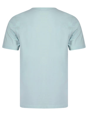 Cyprus Motif Cotton Jersey Crew Neck T-Shirt in Ice Water - Tokyo Laundry