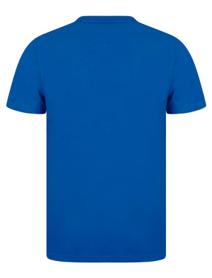 Barton Motif Cotton Jersey Crew Neck T-Shirt in Snorkel Blue - Tokyo Laundry