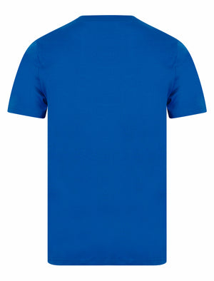 Hampson Motif Cotton Jersey T-Shirt in Victoria Blue - Tokyo Laundry