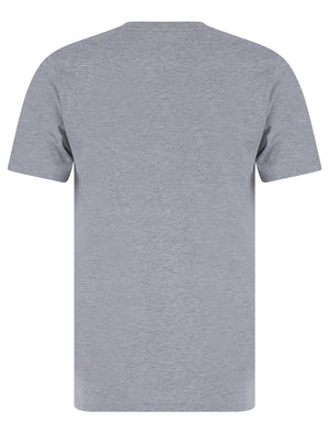 Westwood Gradient Print Motif Cotton Jersey Crew Neck T-Shirt in Light Grey Marl - Tokyo Laundry