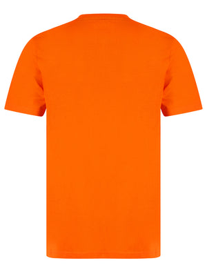 Westwood Gradient Print Motif Cotton Jersey Crew Neck T-Shirt in Puffin's Bill Orange - Tokyo Laundry