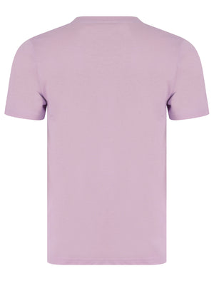 Argyle Vintage Retro Motif Cotton Jersey T-Shirt in Lilac Breeze - Tokyo Laundry