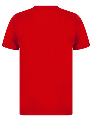 Montrose Motif Cotton Jersey Crew Neck T-Shirt in Chinese Red - Tokyo Laundry