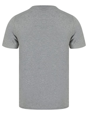 Barkway Vintage Retro Motif Cotton Jersey T-Shirt in Mid Grey Marl - Tokyo Laundry