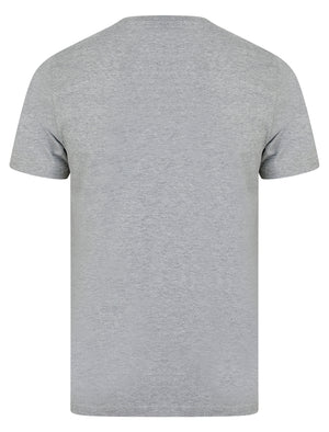 Cressingham Motif Cotton Jersey Crew Neck T-Shirt in Mid Grey Marl - Tokyo Laundry