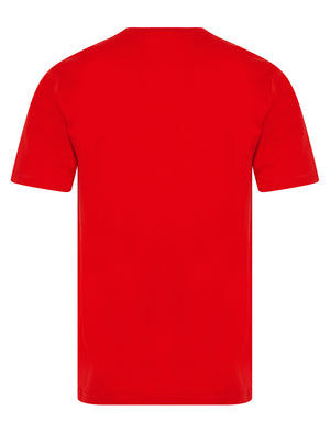 Braemar Vintage Retro Motif Cotton Jersey T-Shirt in Chinese Red - Tokyo Laundry