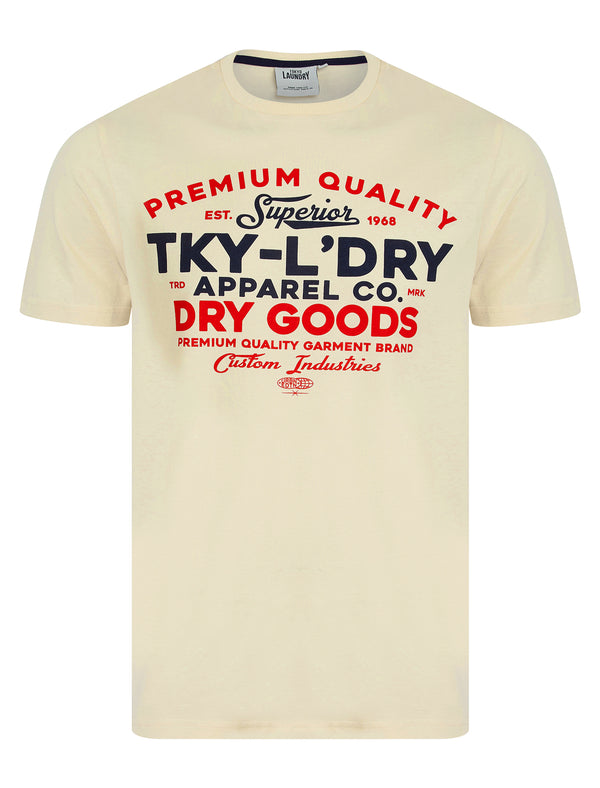 Braemar Vintage Retro Motif Cotton Jersey T-Shirt in Summer Sand - Tokyo Laundry