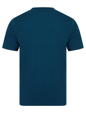 Bisley Crew Neck Soft Peached Cotton Jersey T-Shirt in Poseidon Blue - Kensington Eastside