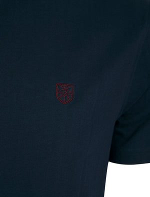 Bisley Crew Neck Soft Peached Cotton Jersey T-Shirt in Sky Captain Navy - Kensington Eastside