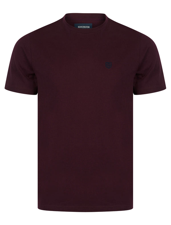 Bisley Crew Neck Soft Peached Cotton Jersey T-Shirt in Winetasting - Kensington Eastside