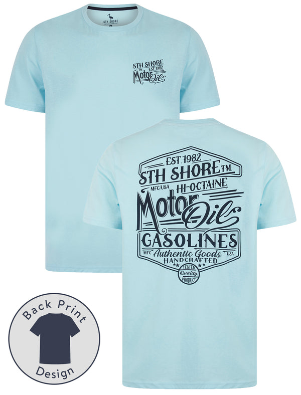 Ablett Back Print Vintage Retro Graphic Motif Cotton Jersey T-Shirt in Summer Song - South Shore