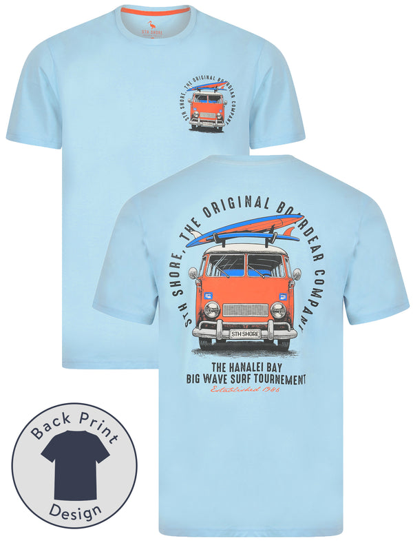 Borini Back Print Vintage Retro Graphic Motif Cotton Jersey T-Shirt in Summer Song - South Shore