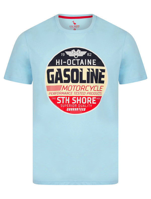 Burrows Vintage Retro Graphic Print Motif Cotton Jersey T-Shirt in Summer Song - South Shore