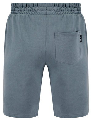 Kade Motif Cotton Crew Neck T-Shirt and Brushback Fleece Jogger Shorts Set in Cool Grey - Tokyo Laundry