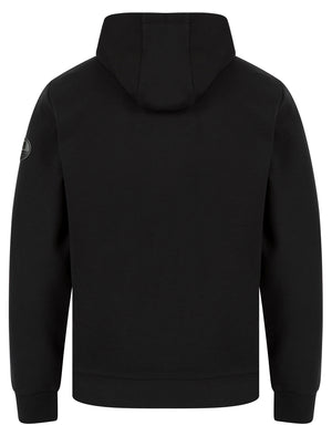 Mirrors Motif Brushback Fleece Pullover Hoodie in Jet Black - Tokyo Laundry