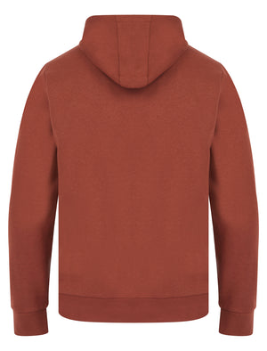 Mirrors Motif Brushback Fleece Pullover Hoodie in Spiced Apple - Tokyo Laundry