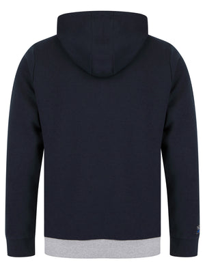 Tremonti Colour-Block Brushback Fleece Pullover Hoodie in Sky Captain Navy - Tokyo Laundry