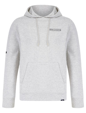 Valence Motif Brushback Fleece Pullover Hoodie in Ice Grey Marl - Tokyo Laundry