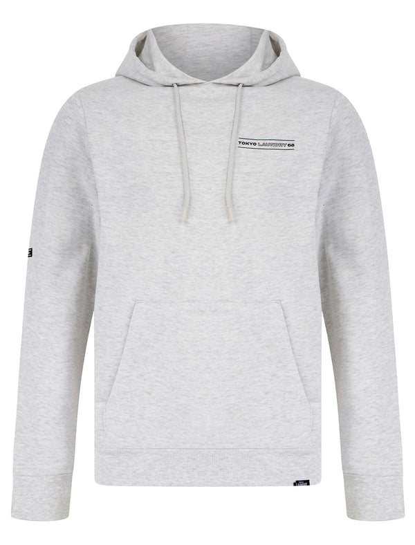 Valence Motif Brushback Fleece Pullover Hoodie in Ice Grey Marl - Tokyo Laundry