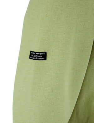 Valence Motif Brushback Fleece Pullover Hoodie in Sage Green - Tokyo Laundry