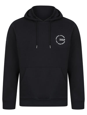 Layden Motif Brushback Fleece Pullover Hoodie in Sky Captain Navy - Tokyo Laundry