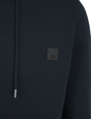 Hargrove (3 Pack) Plain Brushback Fleece Pullover Hoodies Set in Sky Captain Navy / Light Grey Marl / Jet Black - Tokyo Laundry