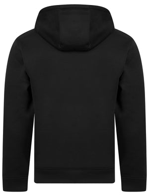 Valdemar Plain Brushback Fleece Pullover Hoodie in Jet Black - Tokyo Laundry