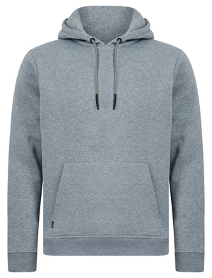 Valdemar Plain Brushback Fleece Pullover Hoodie in Light Grey Marl - Tokyo Laundry
