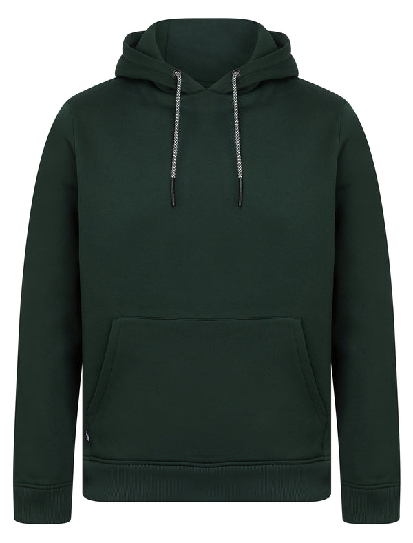 Valdemar Plain Brushback Fleece Pullover Hoodie in Darkest Spruce - Tokyo Laundry