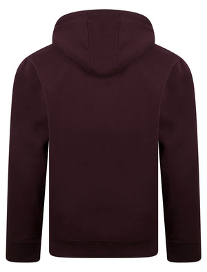 Kennion Graphic Motif Brushback Fleece Pullover Hoodie in Winetasting - Tokyo Laundry