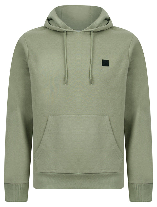 Tancred Plain Brushback Fleece Pullover Hoodie in Seagrass - Tokyo Laundry