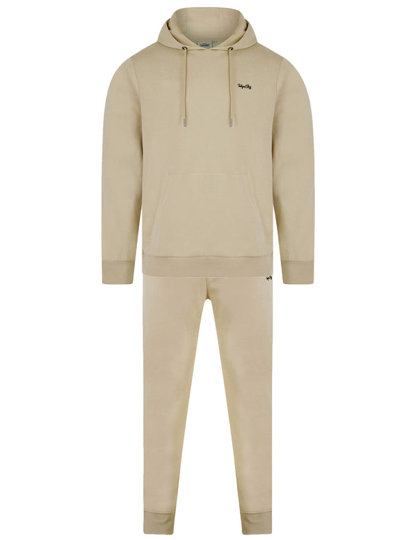 Palace Matching 2pc Hoody & Jogger Brushback Fleece Co-rd Set in Cement - Tokyo Laundry